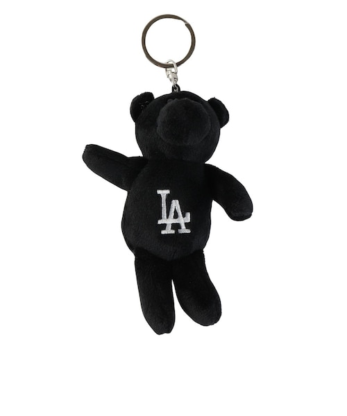 クマのキーホルダー 黒いコート エムエルビー（MLB）ぬいぐるみキーホルダー イーカム MLB