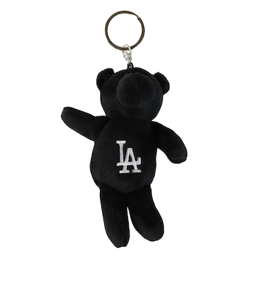 エムエルビー(MLB)ぬいぐるみキーホルダー イーカム MLB ロサンゼルス・ドジャース 黒 LA-KEY17 BLACK クマ ロゴ
