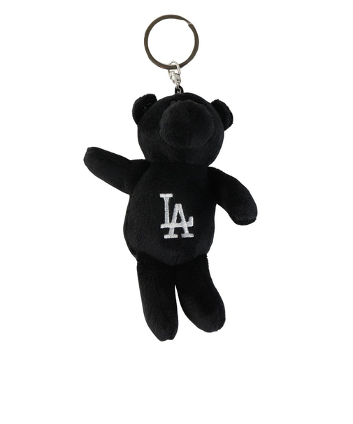 エムエルビー(MLB)ぬいぐるみキーホルダー イーカム MLB ロサンゼルス・ドジャース 黒 LA-KEY17 BLACK クマ ロゴ