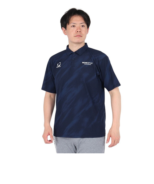 デサント（DESCENTE）SUNSCREEN ミニ鹿の子 総柄グラフィックポロシャツ ST5SHS02M NV00