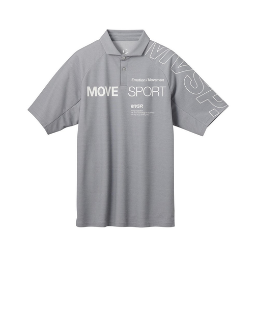 デサント（DESCENTE）SUNSCREEN ミニ鹿の子 ラグランスリーブポロシャツ ST5SHS01M GY01