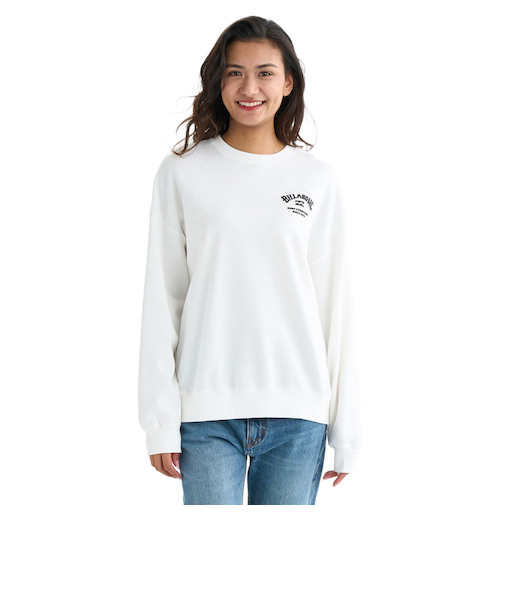 ビラボン（BILLABONG）SQUARELOGO BOYFIT スウェットクルーネックトレーナー BF014004 SCS