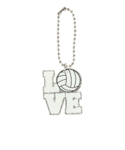 キーホルダー LOVEスポーツKC バレー IS016 学生 部活 スポーツ 運動 記念品 スクバ チームメイト 友達