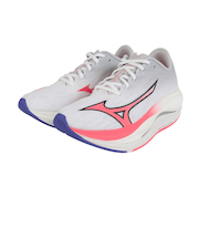 ミズノ(MIZUNO)ランニングシューズ 部活 ウエーブ リベリオン フラッシュ 3 ホワイト ピンク J1GD253521