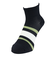 ヤックパック（YAK PAK）靴下 刺繍ライン SH ショートソックス 黒 25-27センチ 34E15501S  抗菌防臭 メッシュ おしゃれ 普段使い