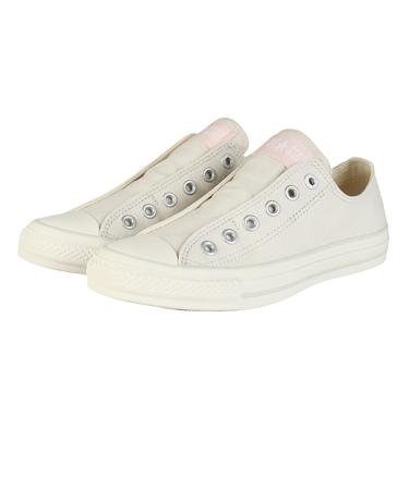コンバース（CONVERSE）スニーカー キャンパスシューズ オールスター スリップ FE OX ホワイト ピンク 31315611 カジュアルシューズ