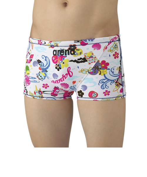 【新品】arena アリーナ アニエスベー 水着 競泳水着 メンズ タフスーツ JIO1 MAILLOT ARENA agnes b. x arena タフスーツ ショート