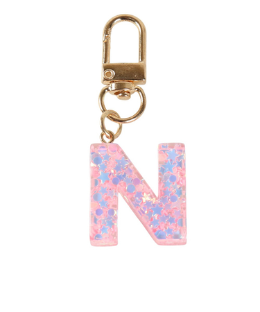 ミニ イニシャル キーホルダー N IS050 PK N