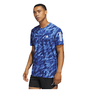 アディダス(adidas)オウン ザ ラン 総柄プリント 半袖Tシャツ TX758-JZ5477