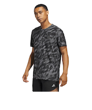 アディダス（adidas）オウン ザ ラン 総柄プリント 半袖Tシャツ TX758-JZ5476