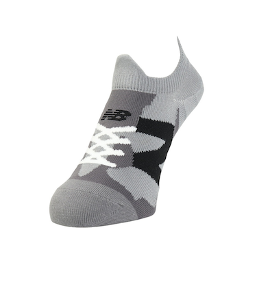ニューバランス（new balance）靴下 スニーカー柄 シフテッドソックス グレー M-LLサイズ(23-29cm) LAS35702YST ソックス 大…