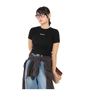 ハーレー（HURLEY）半袖Tシャツ レディース RIB ニット WSS2320004-BLK