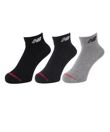 ニューバランス（new balance）ジュニア ショートレングス 3足組 ソックス LAS55651AS1