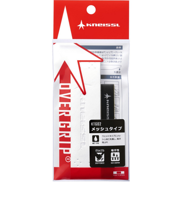 クナイスル（KNEISSL）テニスグリップテープ 1本入り オーバーグリップ メッシュタイプ KTG02WH