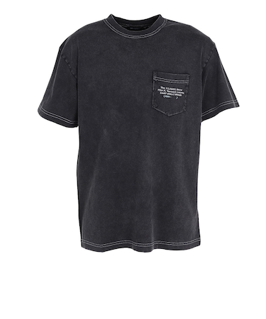 エクストララージ（XLARGE）CHEMICAL WASH ADDRESS 半袖Tシャツ 101252011013-BLACK