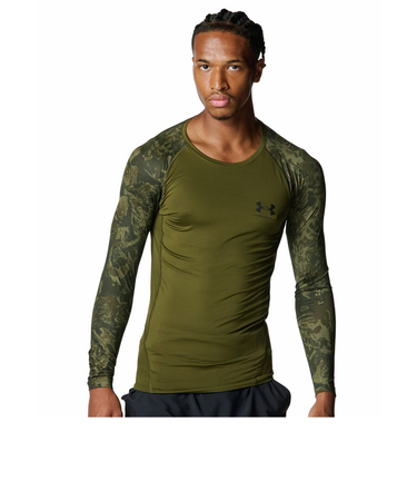 アンダーアーマー(UNDER ARMOUR)ヒートギア コンプレッション カモ ロングスリーブ シャツ 6007728 308