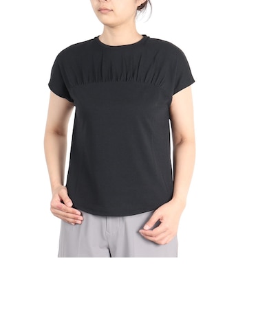 ダンスキン（DANSKIN）ギャザー フレンチ Tシャツ DC724303 K