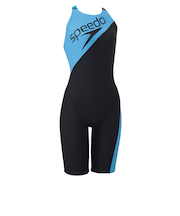 スピード（SPEEDO）フィットネス水着 レディース 水泳 パネル ターンズニースキン青 S-LLサイズ STW12503 PB スパッツタイプ 練習用