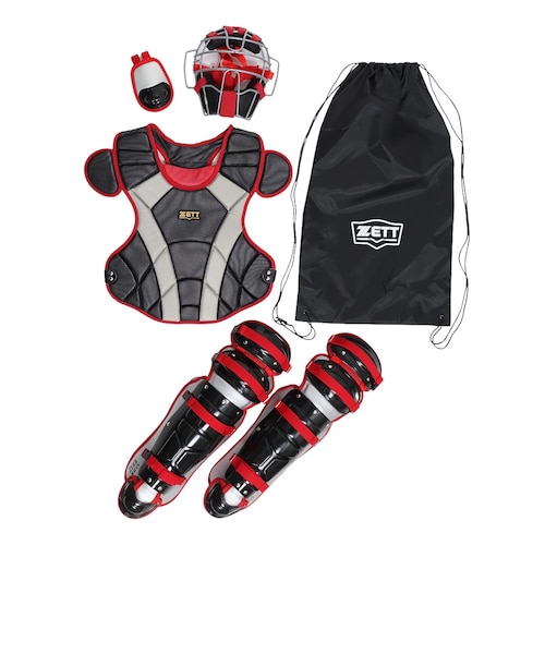 ゼット（ZETT）野球 軟式用 キャッチャー 防具4点セット BL303SET-2964