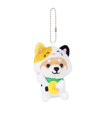 ぬいぐるみ マメしばボールチェーン 招き猫 TMR003