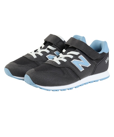 ニューバランス（new balance）ジュニア スニーカー スポーツシューズ 373 ブラック ブルー YV373PJ2 M カジュアルシューズ