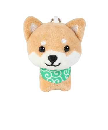 ぬいぐるみ マメしばボールチェーン 茶 TMR001 BR