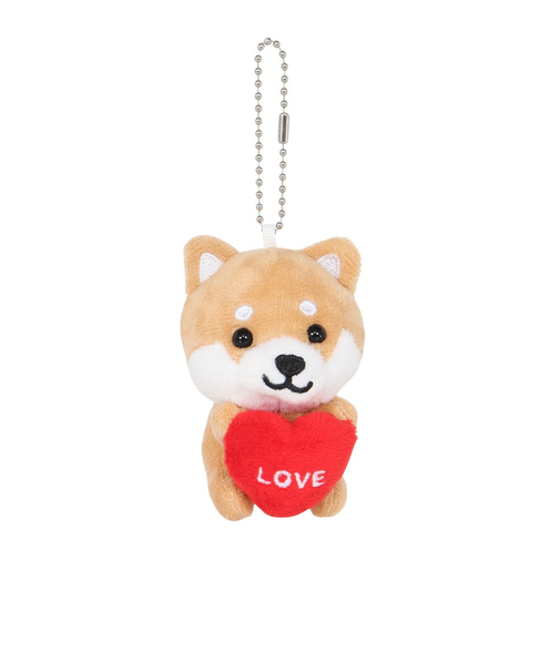 ぬいぐるみ マメしばボールチェーン ハート TMR006
