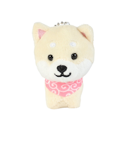 ぬいぐるみ マメしばボールチェーン 白 TMR001 WH