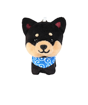 ぬいぐるみ マメしばボールチェーン 黒 TMR001