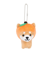 旅するマメしば キーホルダー みかん TMR001 柴犬  グッズ ボールチェーン ストラップ ぬいぐるみ