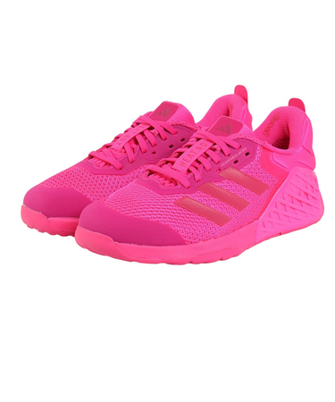 アディダス（adidas）ジムシューズ トレーニングシューズ ドロップセット 3 フラッシュピンク JR1677 ランニングシューズ