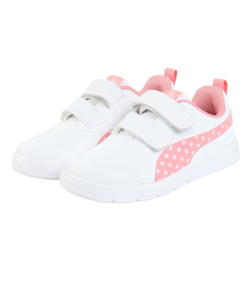 プーマ（PUMA）ジュニアスニーカー スポーツシューズ コートフレックス DOTTY PS ホワイト 39875805 スニーカー