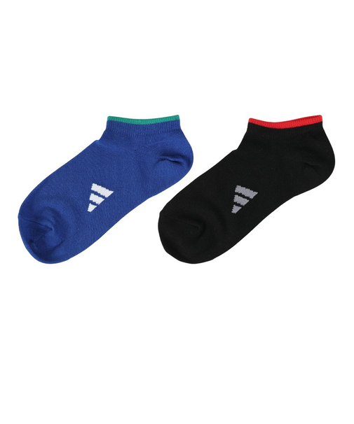 アディダス（adidas）ソックス 靴下 ２足組 SS-Sサイズ(19-23cm) 青/黒 ODW25-KK8073 子供用 ２足セット スニーカー丈