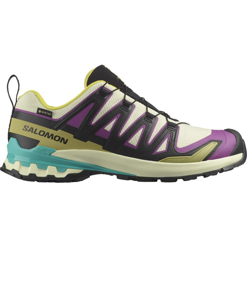 サロモン（SALOMON）ランニングシューズ トレランシューズ エックスエー プロ 3D V9 ゴアテックス イエロー パープル L47881700 スニーカ…