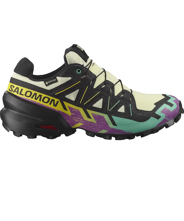 サロモン（SALOMON）ランニングシューズ トレランシューズ スピード クロス 6 ゴアテックス イエロー パープル L47880200 スニーカー