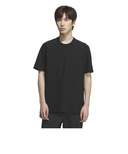 アディダス（adidas）プレミアム カジュアル レギュラーフィット 軽量 ニット 半袖 ポケットTシャツ WK610-KA1231