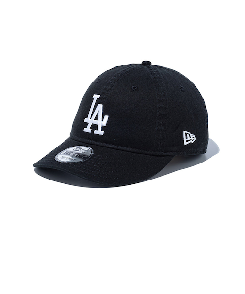 ニューエラ（NEW ERA）キャップ 9THIRTY ロサンゼルス・ドジャース ウォッシュドコットン 黒 Mサイズ(60-64cm) 14525047 帽子