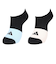アディダス（adidas）ソックス 靴下 2足組 2P SOCKSSOCKSBLACK  黒 Sサイズ ODW17-KK8065 カジュアル ファッション