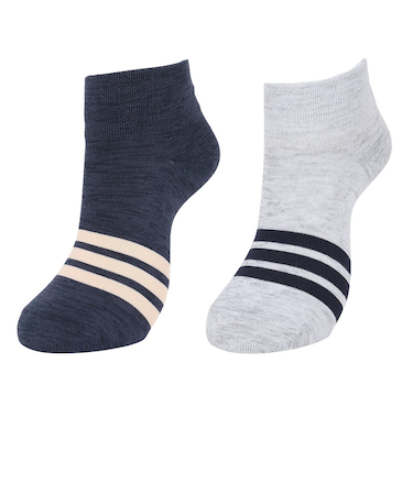 アディダス（adidas）ソックス 靴下 2足組 2P SOCKSSOCKSLGTGRE 紺/グレー Sサイズ (23-25cm) ODW20-KK8068 …