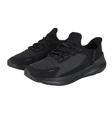 プーマ（PUMA）スニーカー スポーツシューズ ソフトライド シンメトリー イーズイン ブラック 31266902 ランニングシューズ