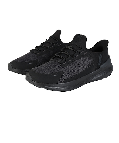 プーマ（PUMA）スニーカー スポーツシューズ ソフトライド シンメトリー イーズイン ブラック 31266902 ランニングシューズ