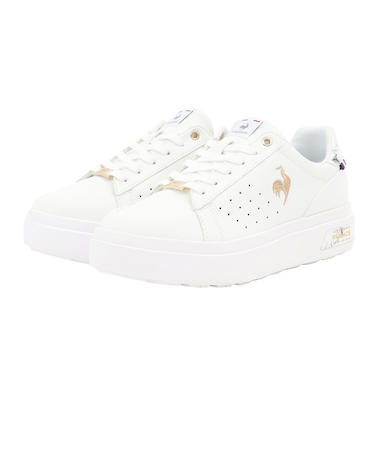 ルコックスポルティフ（lecoqsportif）スニーカー スポーツシューズ LLCS セーヴル PF II ホワイト ゴールド LU5FRS76LZ WHG…