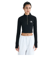 ディーシーシューズ(DC SHOES)HFジップ SHORT 長袖Tシャツ 25FWLLT254312BLK