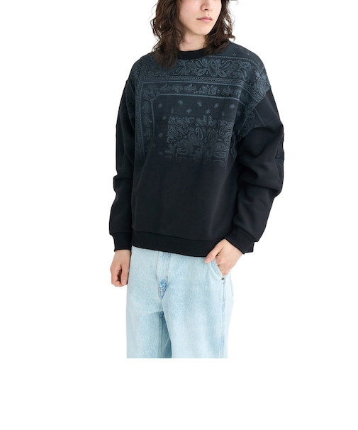 ルーカ（RVCA）FADE BACKSIDE ARCH クルーネックトレーナー BF042001 BBB