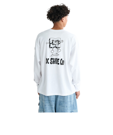 ディーシーシューズ（DC SHOES）PLAYTIME 長袖Tシャツ 25FWDLT254046WHT