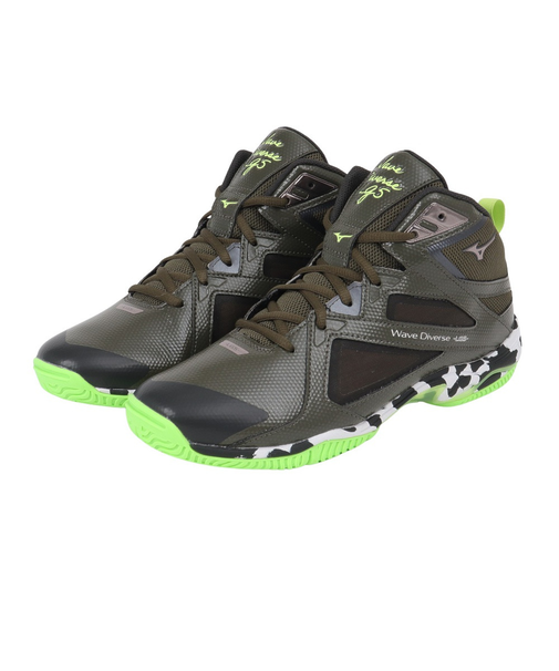 ミズノ（MIZUNO）スタジオシューズ ウエーブダイバース LG 5 Ltd ダークグリーン 31GF257512 スニーカー