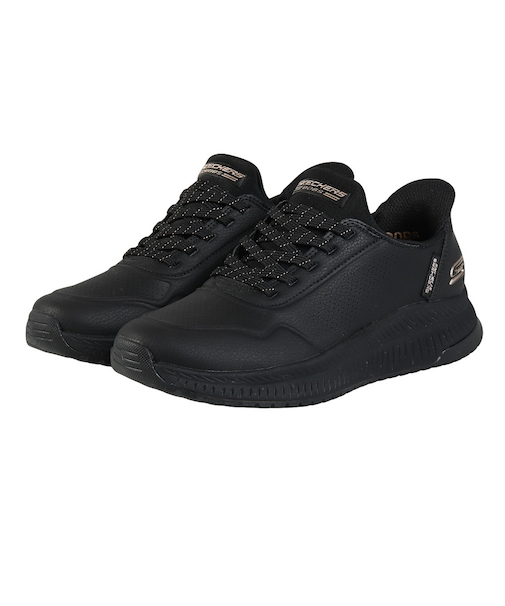 スケッチャーズ（SKECHERS）カジュアルシューズ スリップインズ ボブス SQUAD 4-KEY LOOK ブラック 117740-BBK スニーカー