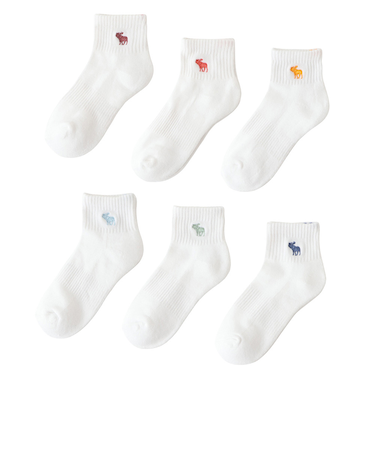 アバクロンビー&フィッチ（Abercrombie & Fitch）AFHN ANKLE ソックス 6足組 B3FA04-BA7