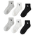 アバクロンビー&フィッチ（Abercrombie & Fitch）靴下 AFHN ANKLE ソックス 6足組 黒/白/グレー 18-23cm B3FA04-…