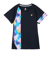 ルコックスポルティフ（lecoqsportif）テニスウェア Aile forme グラフィックゲームシャツ LN5FHT11M NV00